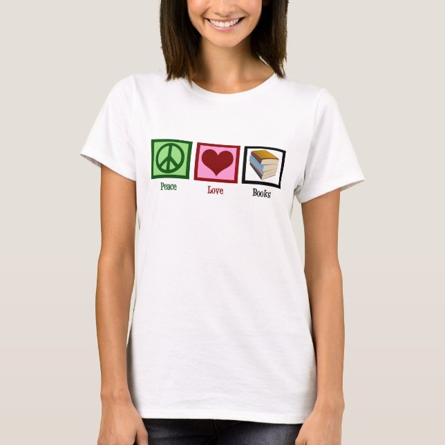 T-shirt Livres Peace Love (Devant)