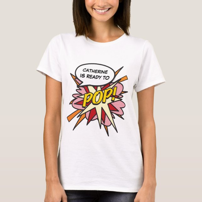 T-shirt Livres personnalisées Pop Art prêt à POP! (Devant)