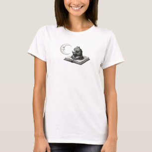 T-shirt Livres Rétro Lune Capybara, Amour Astrologie Capyb