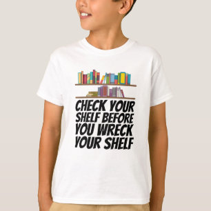 T-shirt Livres - Vérifiez votre étagère