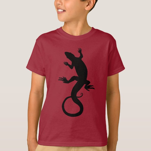 T-shirt Lizard Art Shirts Lizard Shirt Kid's Lizard Long M (Devant)