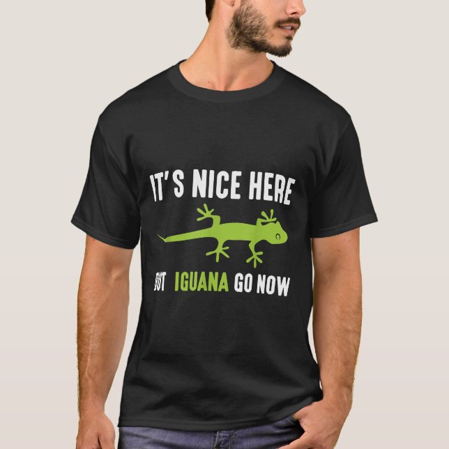 T-shirt Lizard Iguana Green Gecko Party Animal Pun (Devant)