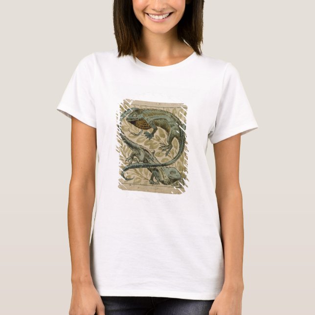 T-shirt Lizards, conception pour un carrelage (avec papier (Devant)