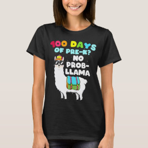 T-shirt Llama 100 Jours De Pré-Maternelle Aucun Problème l