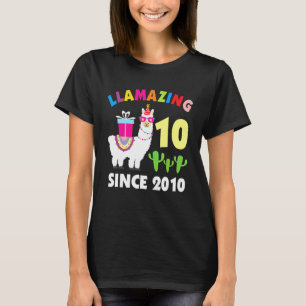 T-shirt Llama 10 ans Anniversaire Llama Boys Girls