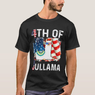T-shirt LLAMA 4 juillet juillet USA drapeau américain