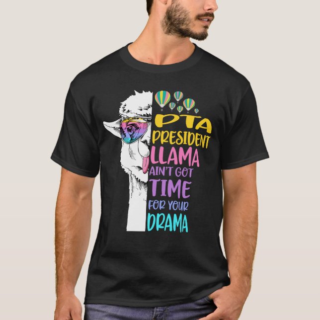 T-shirt Llama Ain, la présidente de l'APT, n'a pas le temp (Devant)