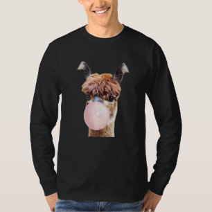 T-shirt Llama Alpaca Bubble Gum Animal Farmers Vie
