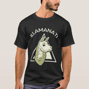 T-shirt Llama Alpaca Illaminat Illuminati Lama Rama Idée