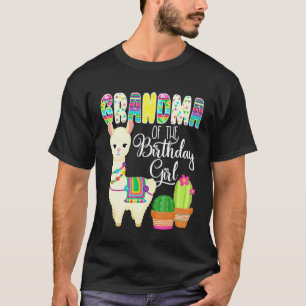 T-shirt Llama Anniversaire Grand-mère De La Fille D'annive