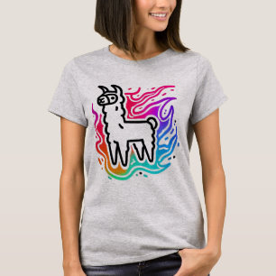 T-shirt Llama arc-en-ciel