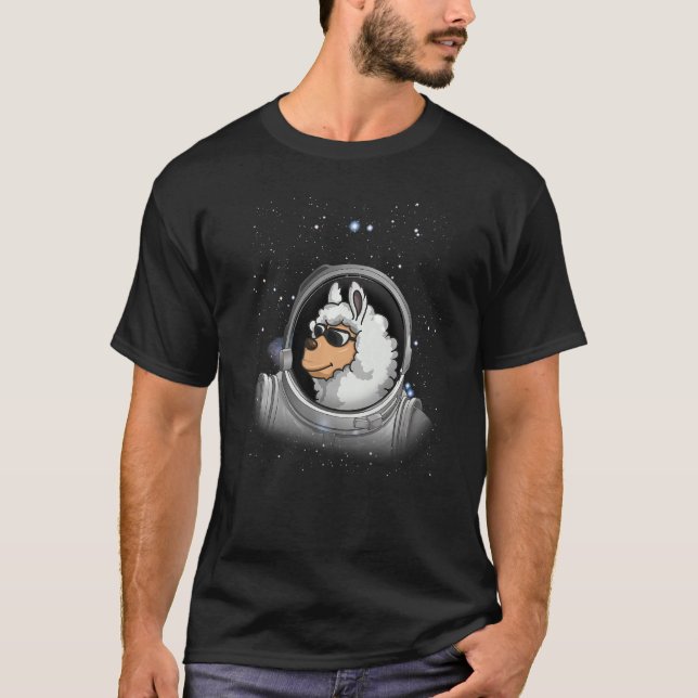 T-shirt Llama Astronaut Astronome de l'espace Llama (Devant)