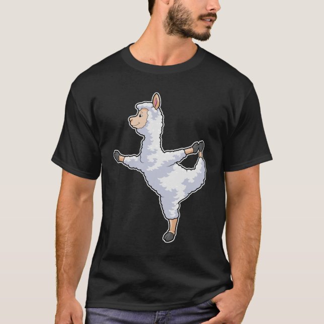 T-shirt Llama at yoga (Devant)