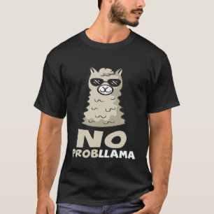T-shirt Llama avec lunettes de soleil Pas de probllama Lam