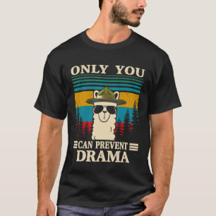 T-shirt Llama Camping Seulement Vous Pouvez Empêcher Drama