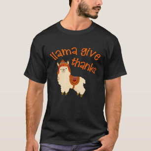 T-shirt Llama citation de Thanksgiving Art Remerciez Mign