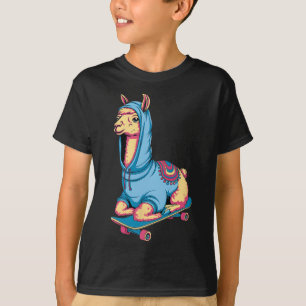 T-shirt Llama Cool De Skateboard En Hoodie Animaux Drôles