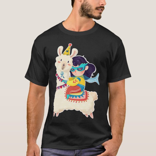 T-shirt Llama Cute Style Alpaca Graphisme Plus Taille 1 (Devant)