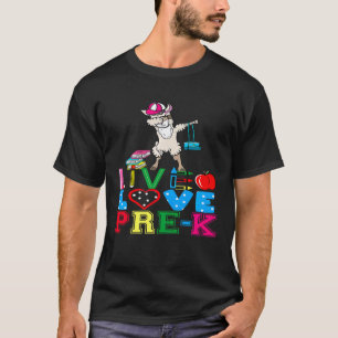T-shirt Llama Dabant École maternelle Amour Maternelle App