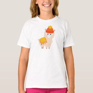 T-shirt Llama D'Automne, Cute Llama, Alpaca, Llama Avec Ca