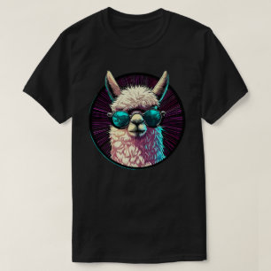 T-shirt Llama drôle branché en lunettes de soleil