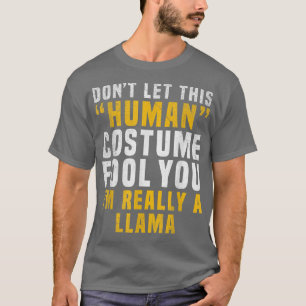 T-shirt Llama Drôle Costume d'Halloween Idée facile
