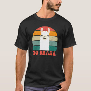 T-shirt Llama du coucher de soleil rétro sans drame