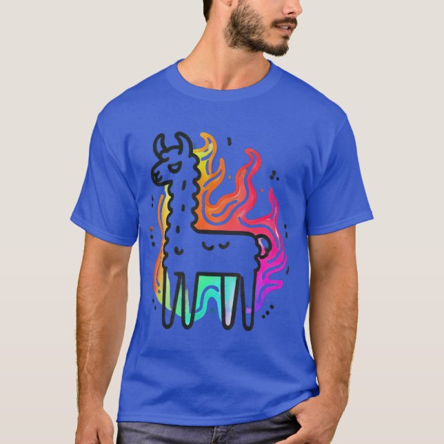 T-shirt Llama flamme (Devant)