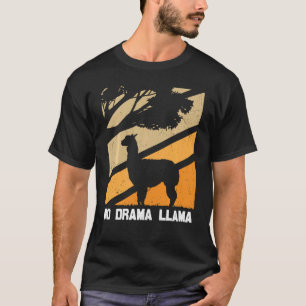 T-shirt Llama Funny Cute Retro Style Alpaca Graphisme Plus