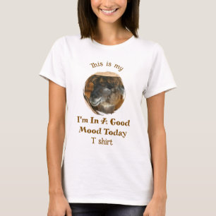 T-shirt Llama Heureux Bonne Humeur Humoristique Drôle