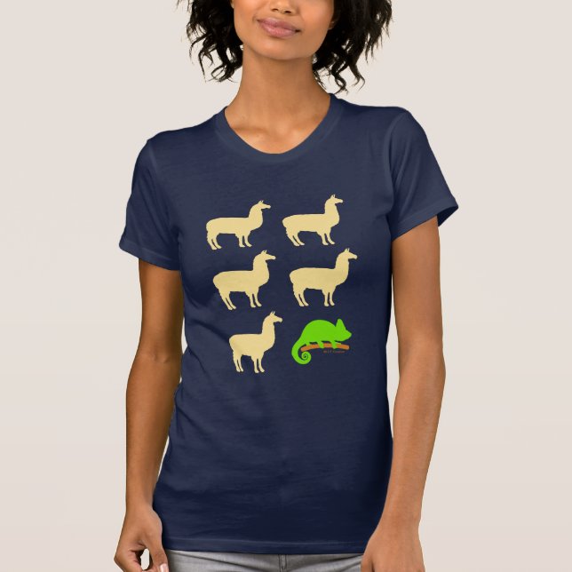 T-shirt Llama Llama Llama Llama Chameleon (Devant)
