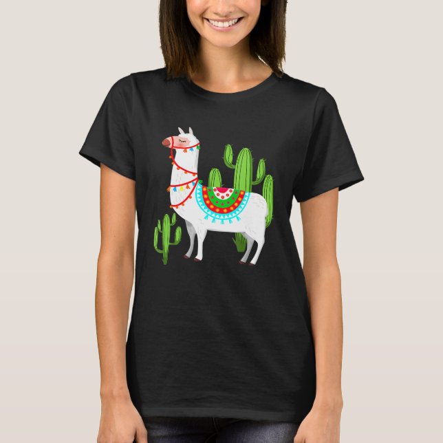 T-shirt Llama Llama Stuff Alpaca Pérou Drame animal (Devant)