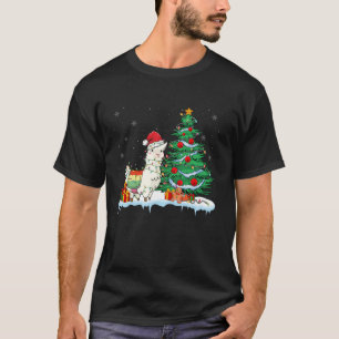 T-shirt Llama Lover Christmas Llama portant le Noël Noël N