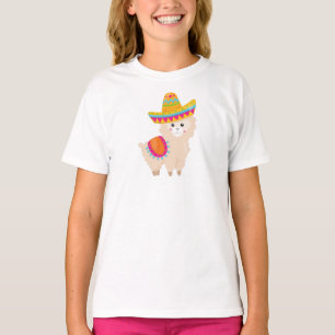 T-shirt Llama mexicaine, Llama mignonne, Alpaca mignonne,