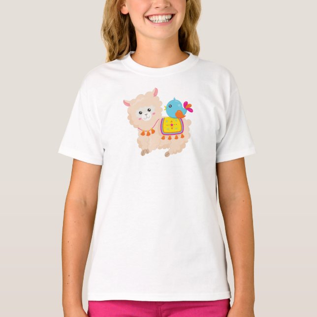 T-shirt Llama mexicaine, Llama mignonne, Alpaca mignonne,  (Devant)