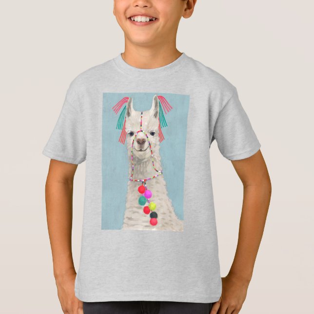 T-shirt Llama ornée - Blanc (Devant)