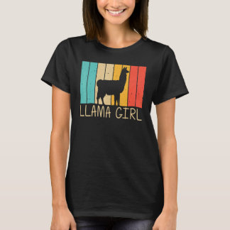 T-shirt Llama pour filles enfants élevage d'alpaga gardien