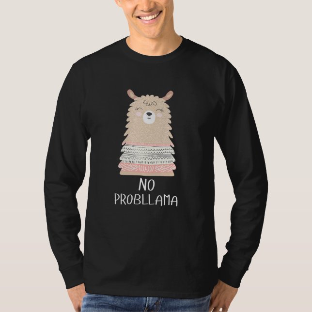 T-shirt Llama Relaxant Chill Femmes Et Filles Pas De Probl (Devant)