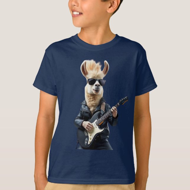 T-shirt Llama rockstrar (Devant)