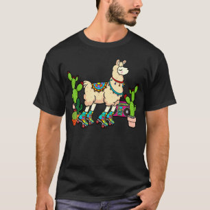 T-shirt Llama Roller Patins Boombox Ghetto Blaster Vintage