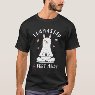 T-shirt Llama Social Distancing Llamastay 6 Pieds