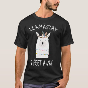 T-shirt Llamastay à 6 Pieds de Distance Llama Restez à Di