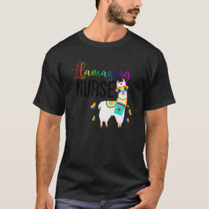 T-shirt Llamazing Nurse Cute Llama Lunettes de soleil Extr