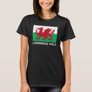 T-shirt Llandrindod Wells Wales Welsh Flag Baner Y Ddraig