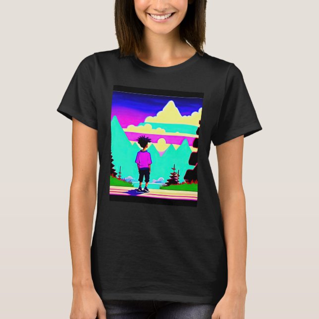 T-shirt Lo fi hip hop chillhop chill beats lofi aesthetics (Devant)