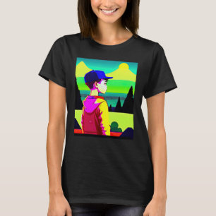 T-shirt Lo fi hip hop chillhop chill chill bat lofi esthét
