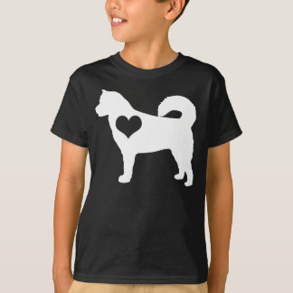 T-shirt L'obscurité de coeur de Malamute d'Alaska badine