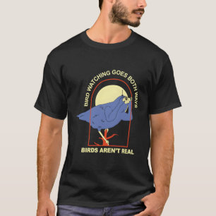 T-shirt L'Observation D'Oiseaux A Les Deux Voies -€"Oiseau