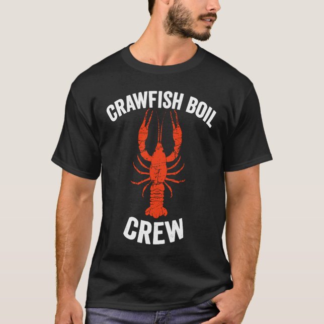 T-shirt Lobster Crayfish Mardi Gras Matching Tee Crawfish  (Devant)