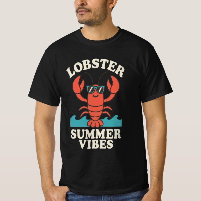 T-shirt Lobster Summer Vibes – Cute Coastal Crab (Devant)